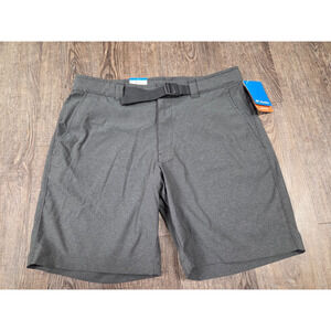 Columbia NWT Outdoor Belted Sullivan Bay EXS Shorts Gray 32 with 8" Inseam